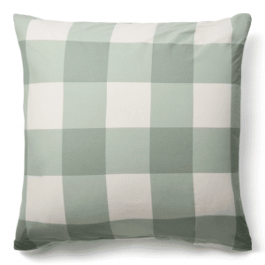 Pudebetræk 60x63 cm - 100% bomuld - Grønt hovedpudebetræk med store tern - Nordstrand Home